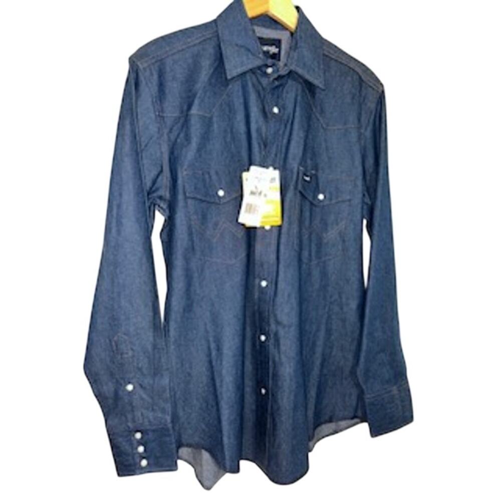 Wrangler Men's sz M Cowboy Cut Western Work Shirt NWT